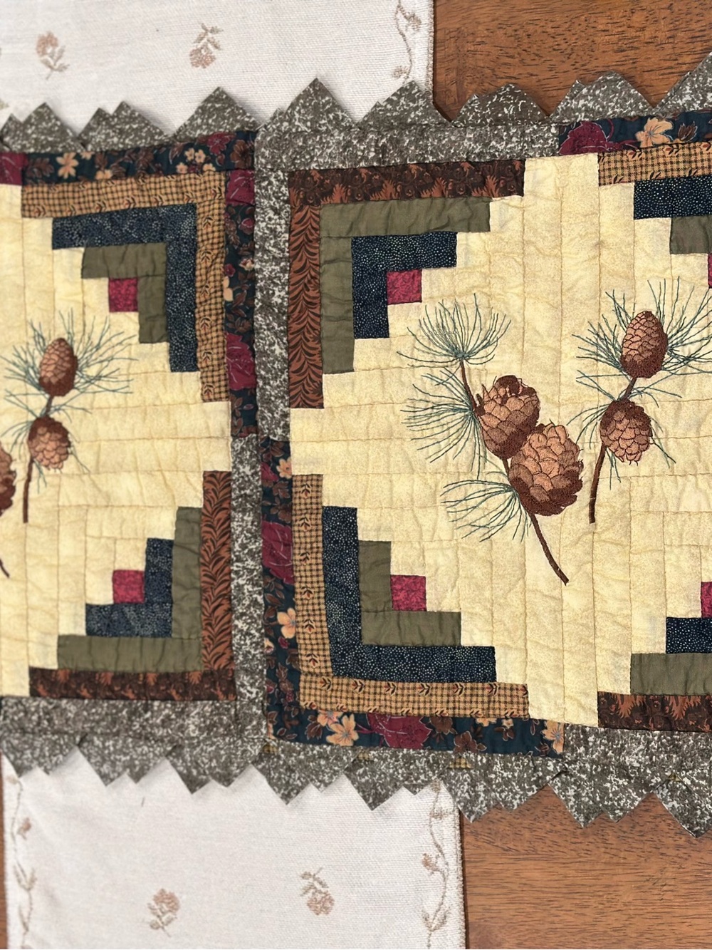 Donna Sharp Cabin Raising Pinecone Window Valance